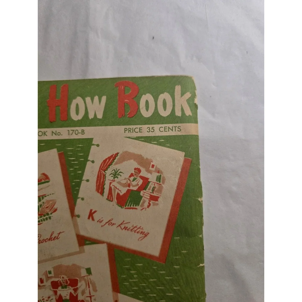 VTG 1959 Coats & Clark's Learn How Book No. 170-B Crochet Knitting Tatting Craft